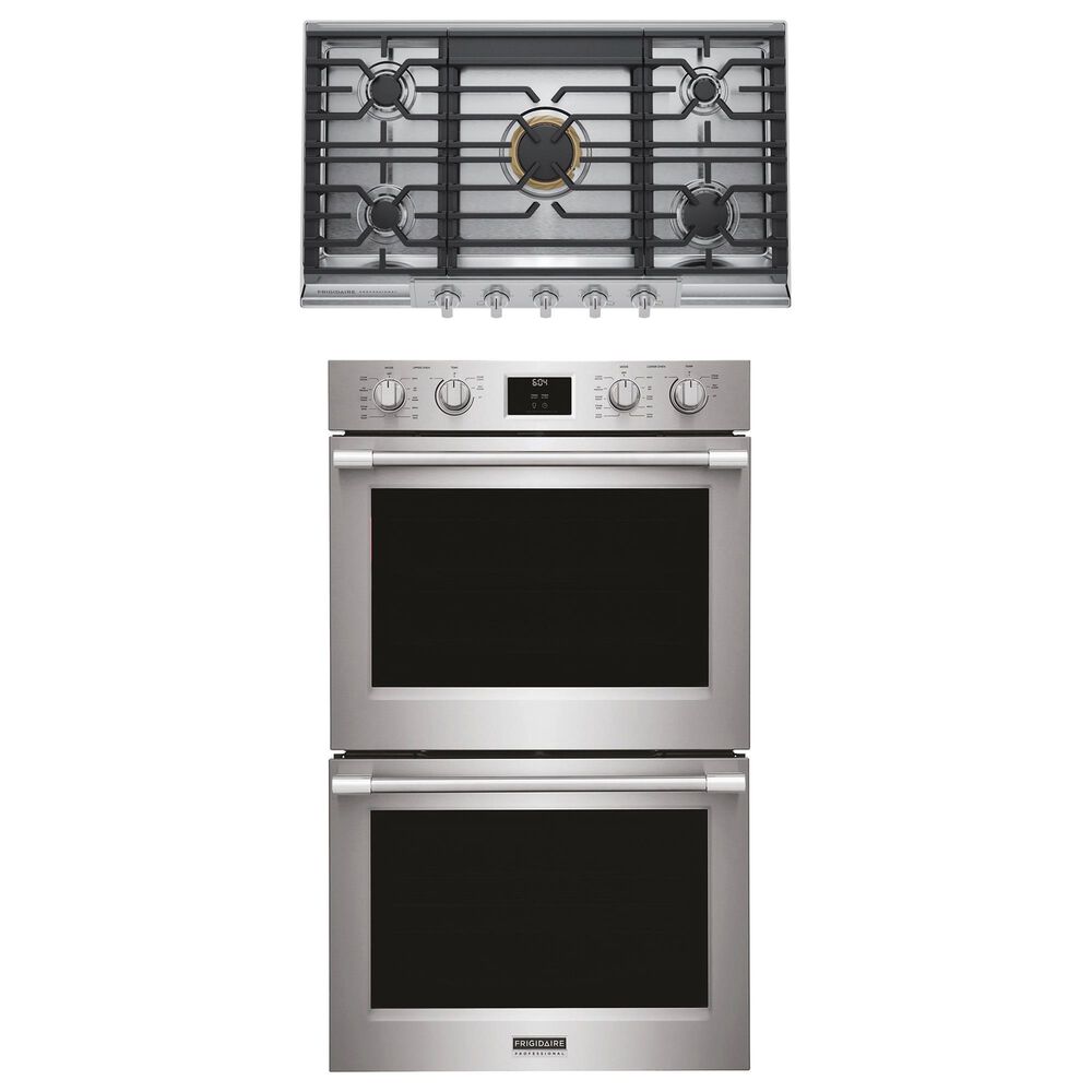 Frigidaire Professional Professional 2-Piece Kitchen Package with 30" Double Wall Oven and 36" Gas Cooktop in Stainless Steel, , large