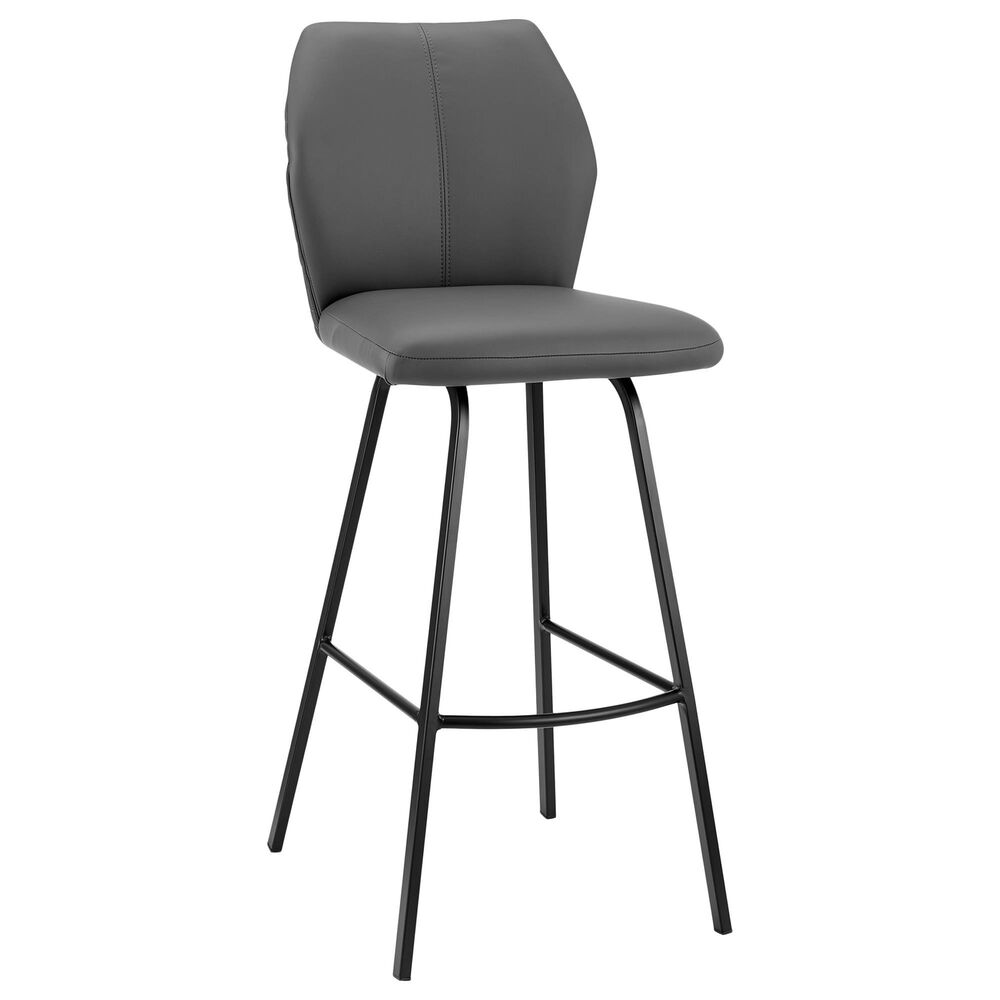 Blue River Tandy 26" Swivel Counter Stool in Gray and Matte Black, , large