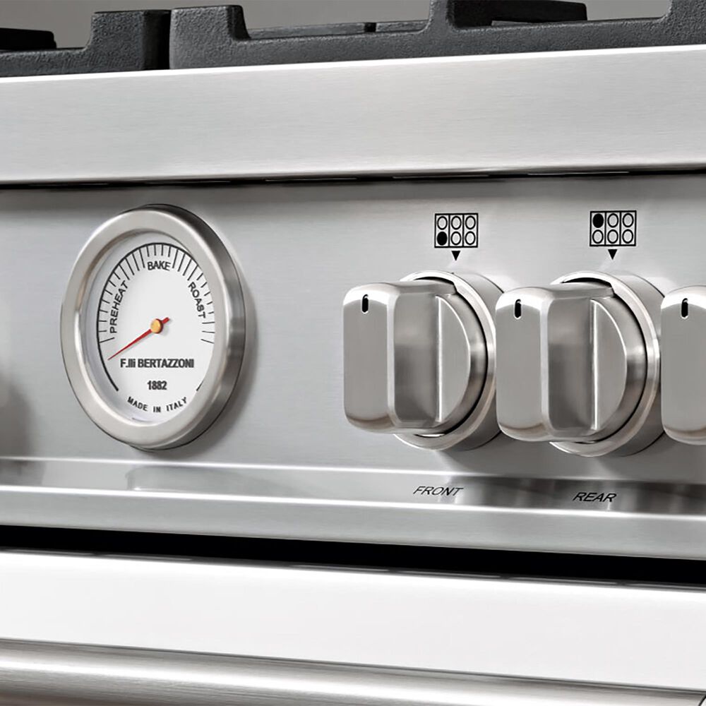 Bertazzoni Master 4.7 Cu.Ft. Gas Range with Aluminum Burners in Stainless Steel, , large