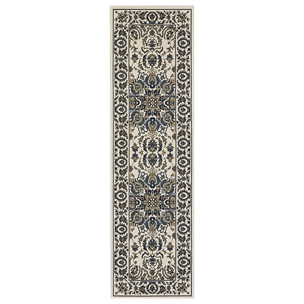 Oriental Weavers Marina 1248W 2"3" x 7"6" Ivory and Navy Runner, , large