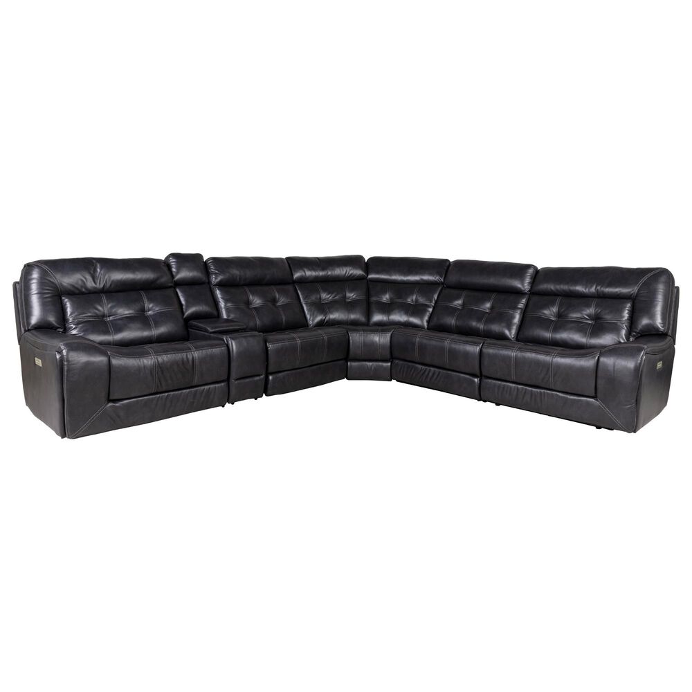 MotoMotion 6-Piece Power Reclining L-Shaped Sectional in Patina Storm, , large