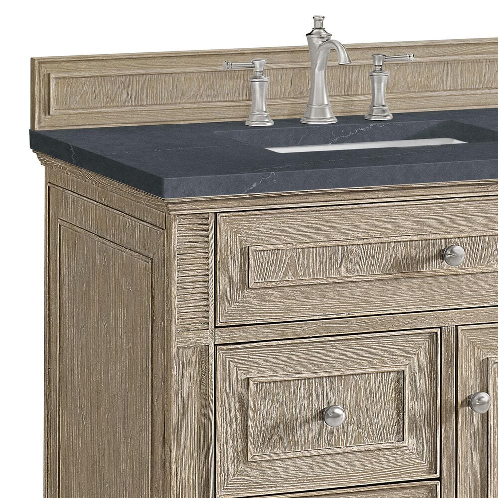 James Martin Vanities Lorelai 36&quot; Single Vanity in Whitewashed Oak with 3 cm Charcoal Soapstone Quartz Top, , large