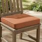 Hearth and Haven Noah19" x 19" Outdoor Dining Chair Cushion with Water-Repellent Fabric and Secure Ties in Orange, , large