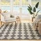 Nourison Positano Geometric Charcoal 7" x 10" Indoor/Outdoor Area Rug, , large
