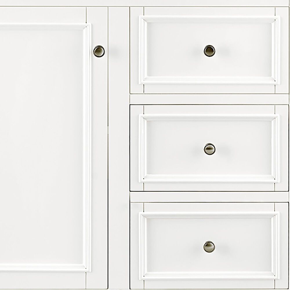James Martin Vanities De Soto 36" Single Bathroom Vanity in Bright White with 3 cm Lime Delight Quartz Top and Rectangular Sink, , large