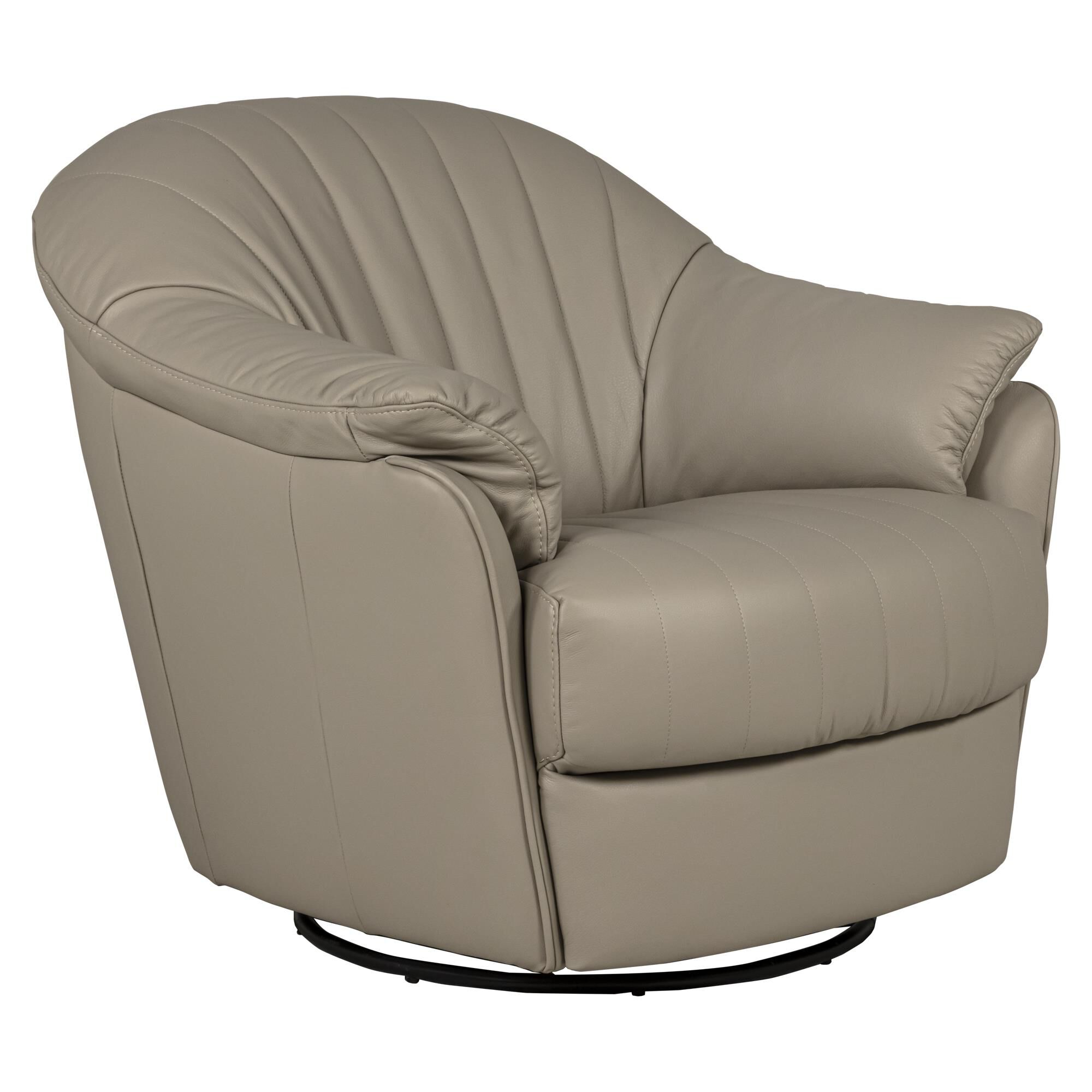 Leather swivel rocker hot sale chair