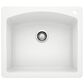 Blanco Diamond 25" Single Bowl Dual Mount Kitchen Sink in White, , large