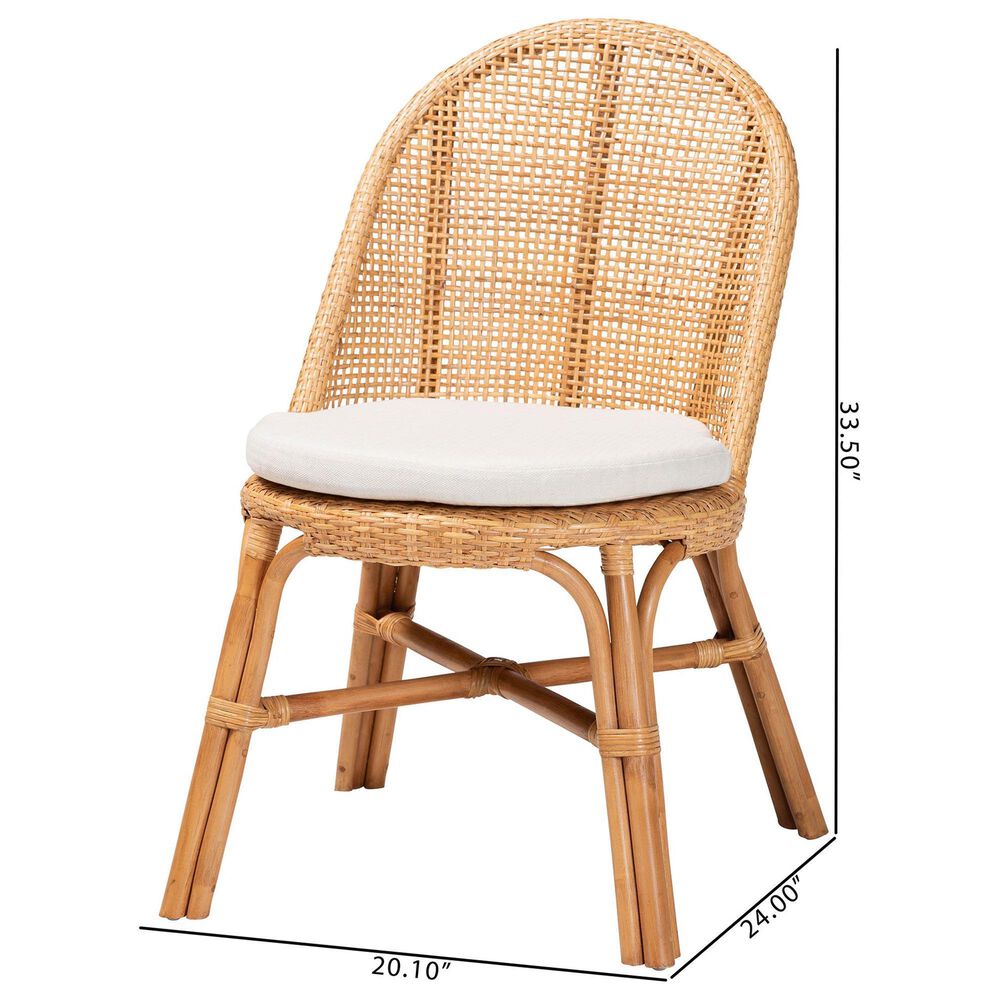 Baxton Studio Daniela Side Chair in Light Honey, , large