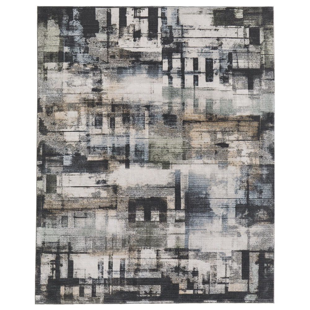 Feizy Greenwich Black and Multicolor 2"6" x 7"3" Runner, , large