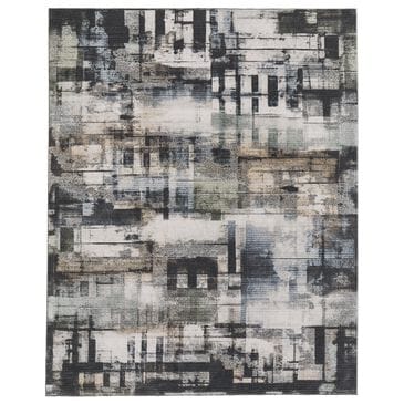 Feizy Greenwich Black and Multicolor 2"6" x 7"3" Runner, , large