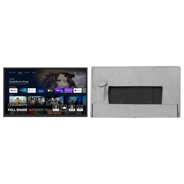 Sunbrite 55" Veranda 3 Series Outdoor Full Shade 4K UHD HDR - Smart TV in Black with Gray 55" Universal TV Dust Cover, , large