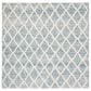 Safavieh Natura NAT711B 6" Square Ivory and Blue Area Rug, , large