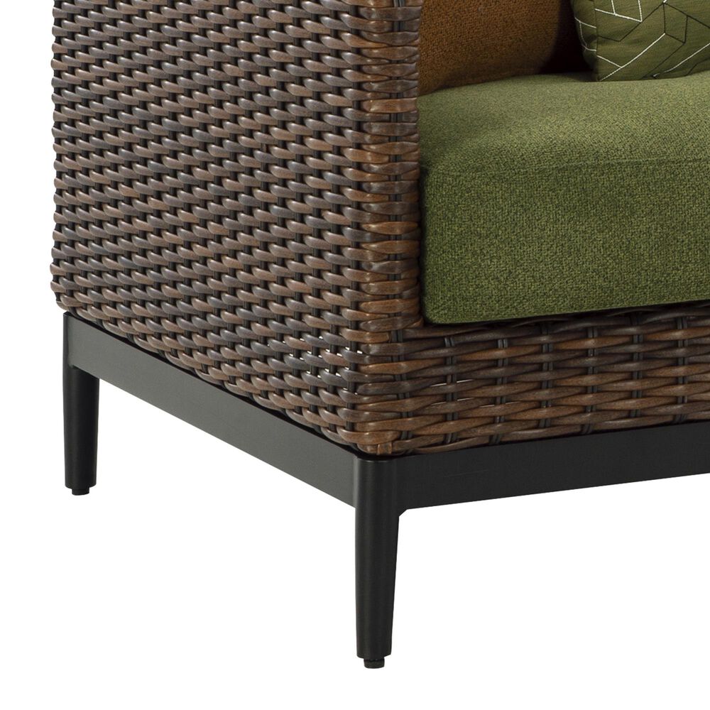 Ashley Horizon Hall Outdoor Sofa with Green Cushion in Brown, , large