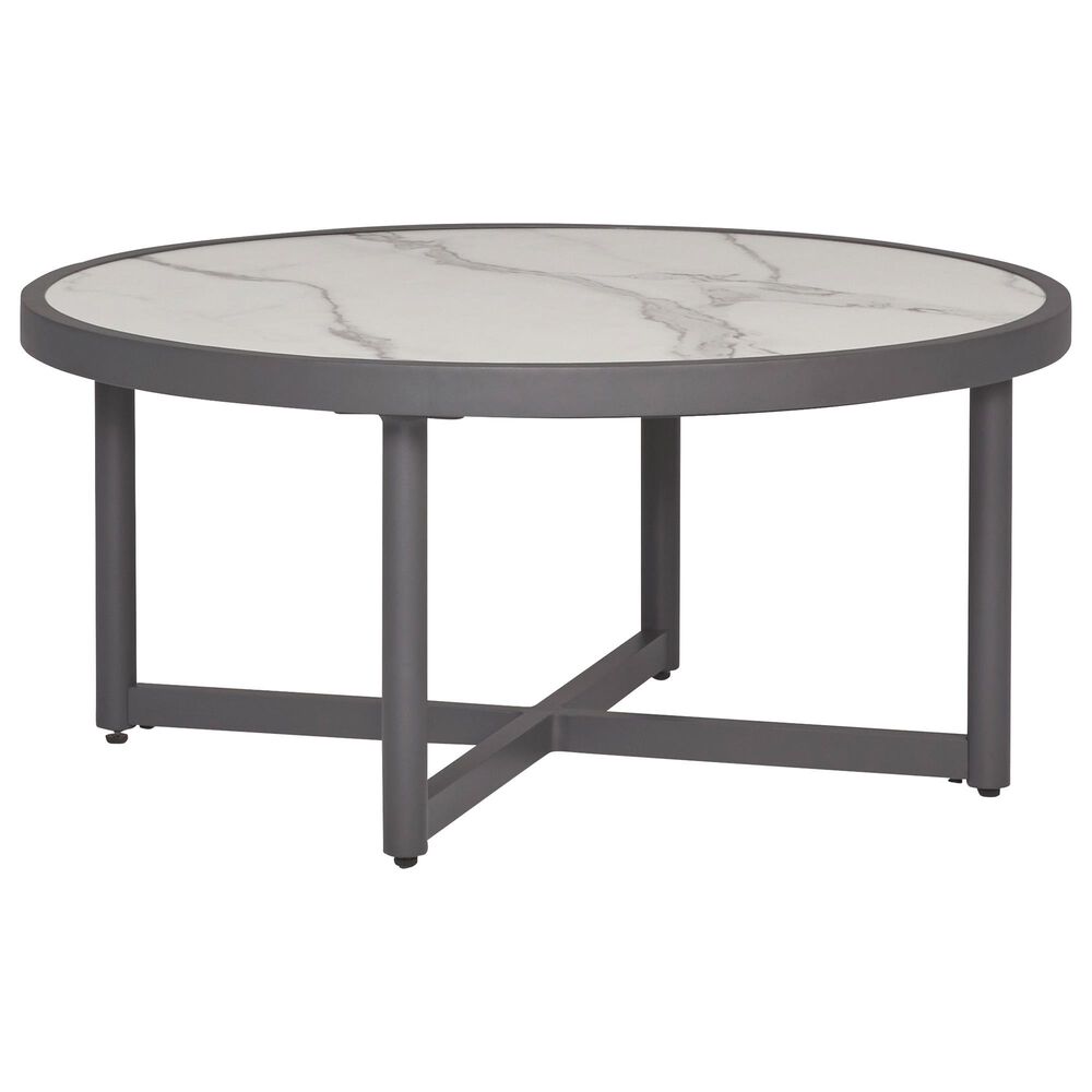 Ashley Ocean Beach Round Cocktail Table in Gray, , large