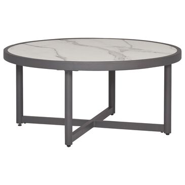 Ashley Ocean Beach Round Cocktail Table in Gray, , large