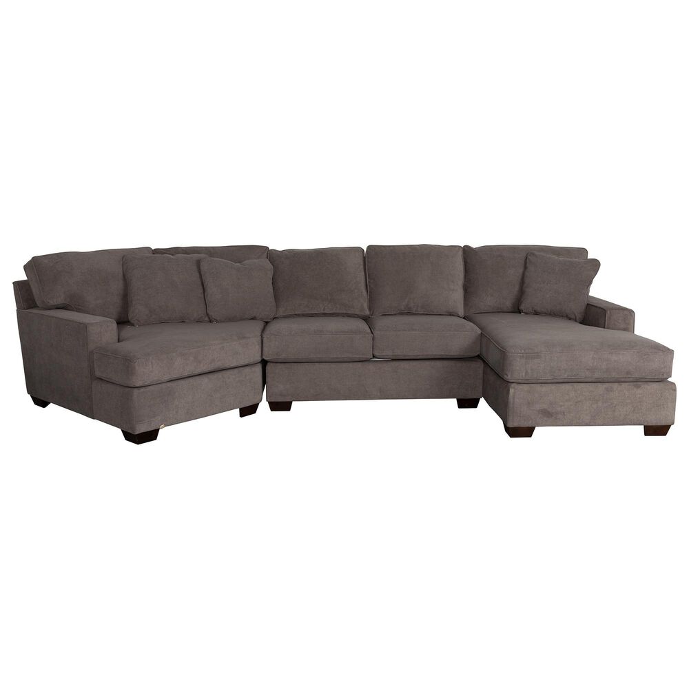 Fulton Home Patrick 3-Piece Right Facing Sectional with Chaise in Viceroy Charcoal , , large