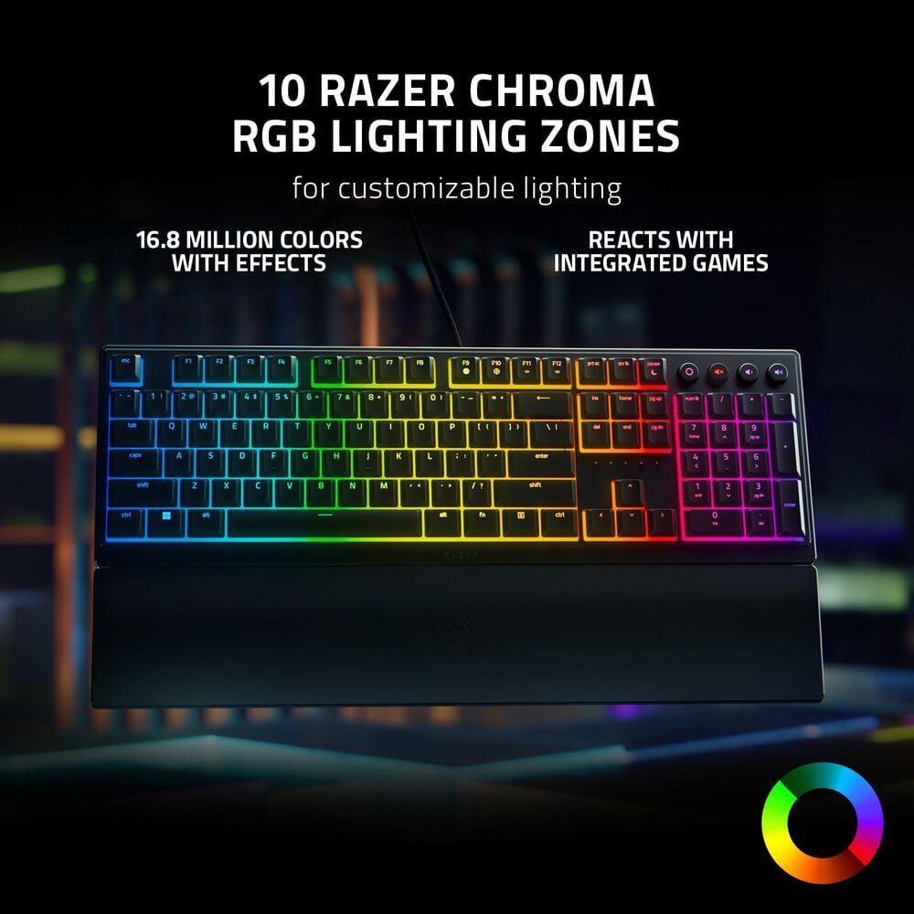 Razer Ornata V3 Mecha-Membrane Gaming Keyboard in Black, , large