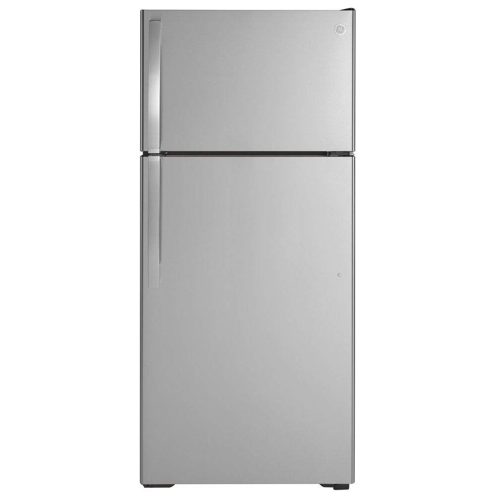 GE Appliances 16.6 Cu. Ft. Top Freezer Refrigerator Energy Star in Stainless Steel, , large