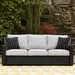 Ashley Beachcroft Sofa with Light Gray Cushion in Black, , large