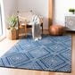 Safavieh Micro-Loop MLP608N 8" x 10" Navy and Ivory Area Rug, , large