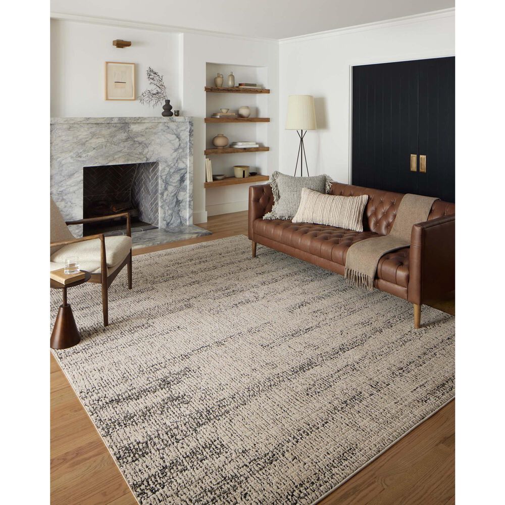 Loloi II Darby 6&#39;7&quot; x 9&#39;3&quot; Oatmeal and Charcoal Area Rug, , large