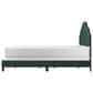 Richlands Furniture Cynthia Full Panel Bed with Green Upholstery in Black, , large