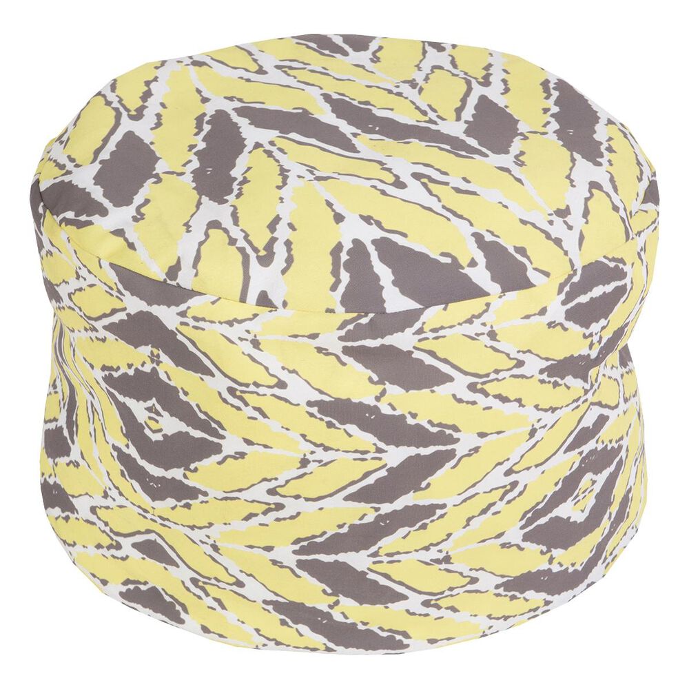 Surya Inc Surya Poufs Cylinder Pouf in Peach and Light Gray, , large