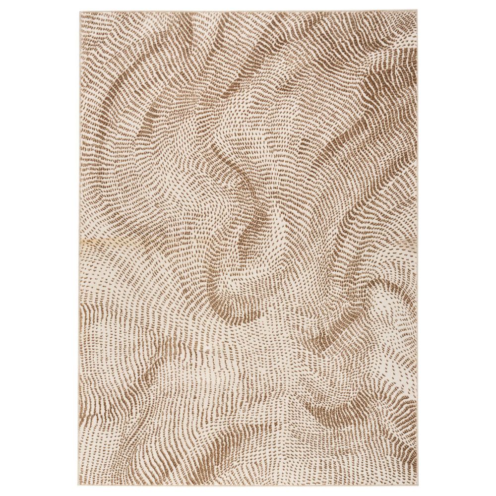Nourison Central Park West CEP01 Beige and Brown 6" x 9" Area Rug, , large