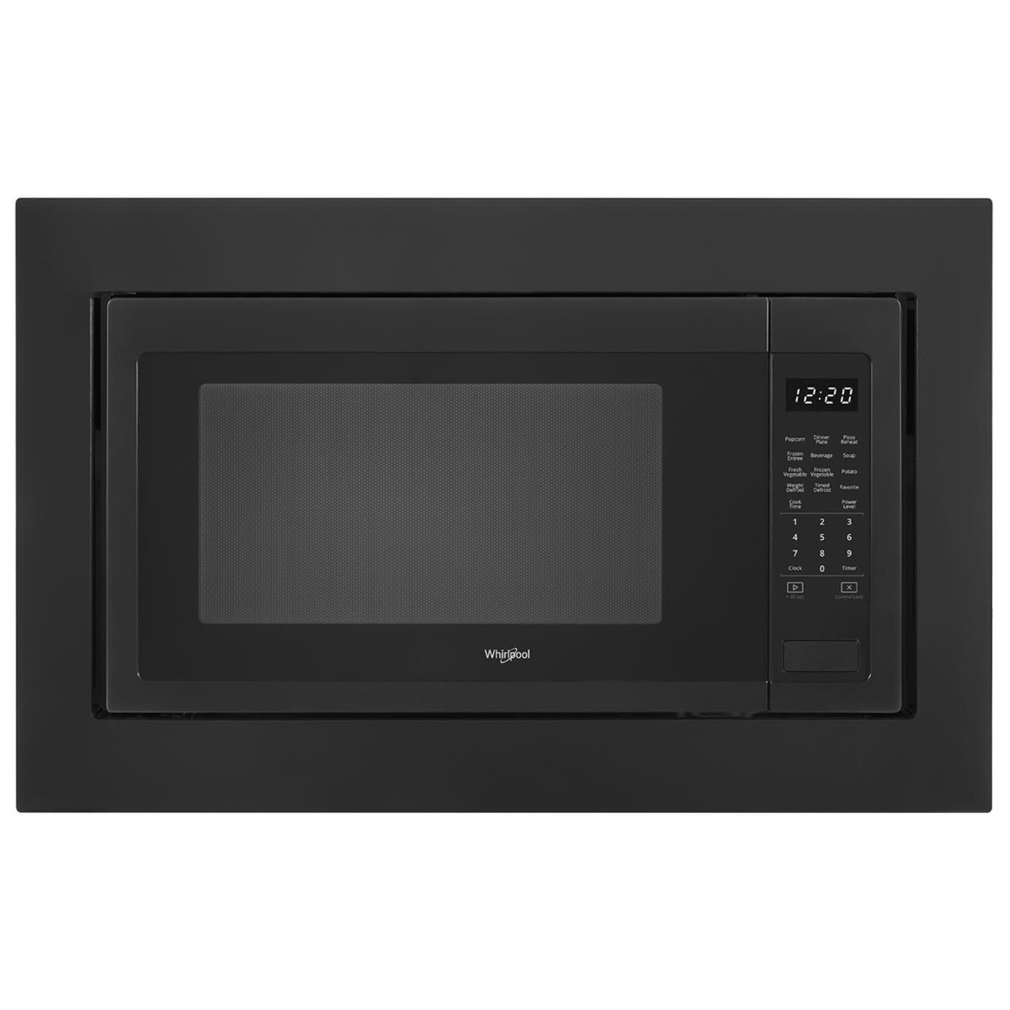 whirlpool black microwave countertop
