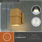 Vaxcel Lavage 1-Light Outdoor Wall Sconce in Honeycomb Gold, , large