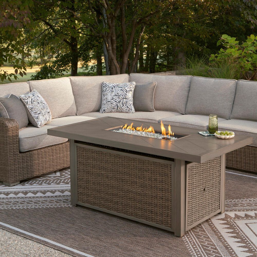 Ashley Laguna Heights 4-Piece Outdoor Sectional in Beige, , large