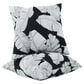 Hearth and Haven 18" x 18" Outdoor Cotton Leaf Throw Pillow in Black and White (Set of 2), , large