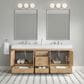 37B Alanya 72" Double Bathroom Vanity in Warm Oak with White Composite Stone Top, , large