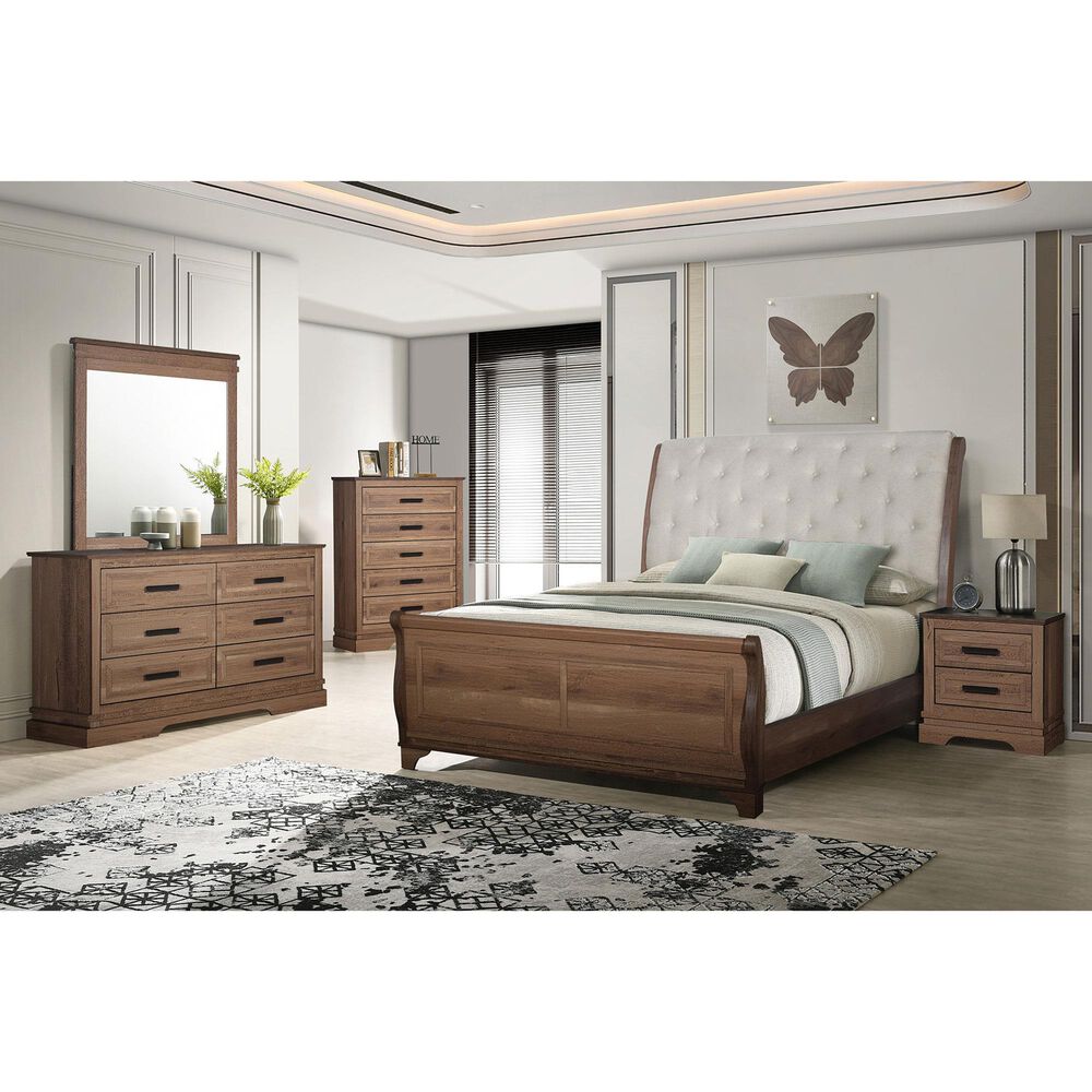 New Heritage Design Coventry Hall King Sleigh Bed in Pecan, , large
