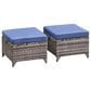 Sunwell Garden Patio Ottoman in Navy (Set of 2), , large