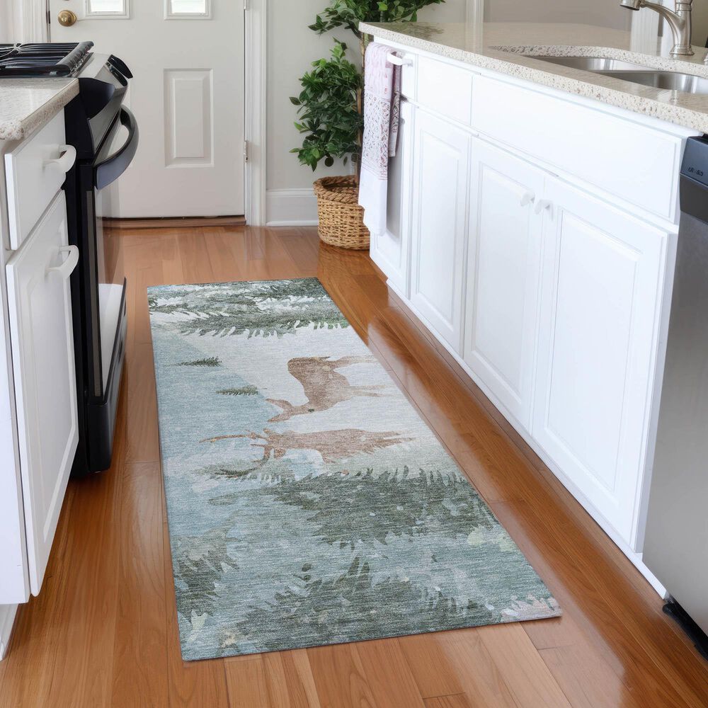 Dalyn Rug Company Wonderland WN29 2&#39;3&quot; x 7&#39;6&quot; Sky Indoor/Outdoor Runner, , large