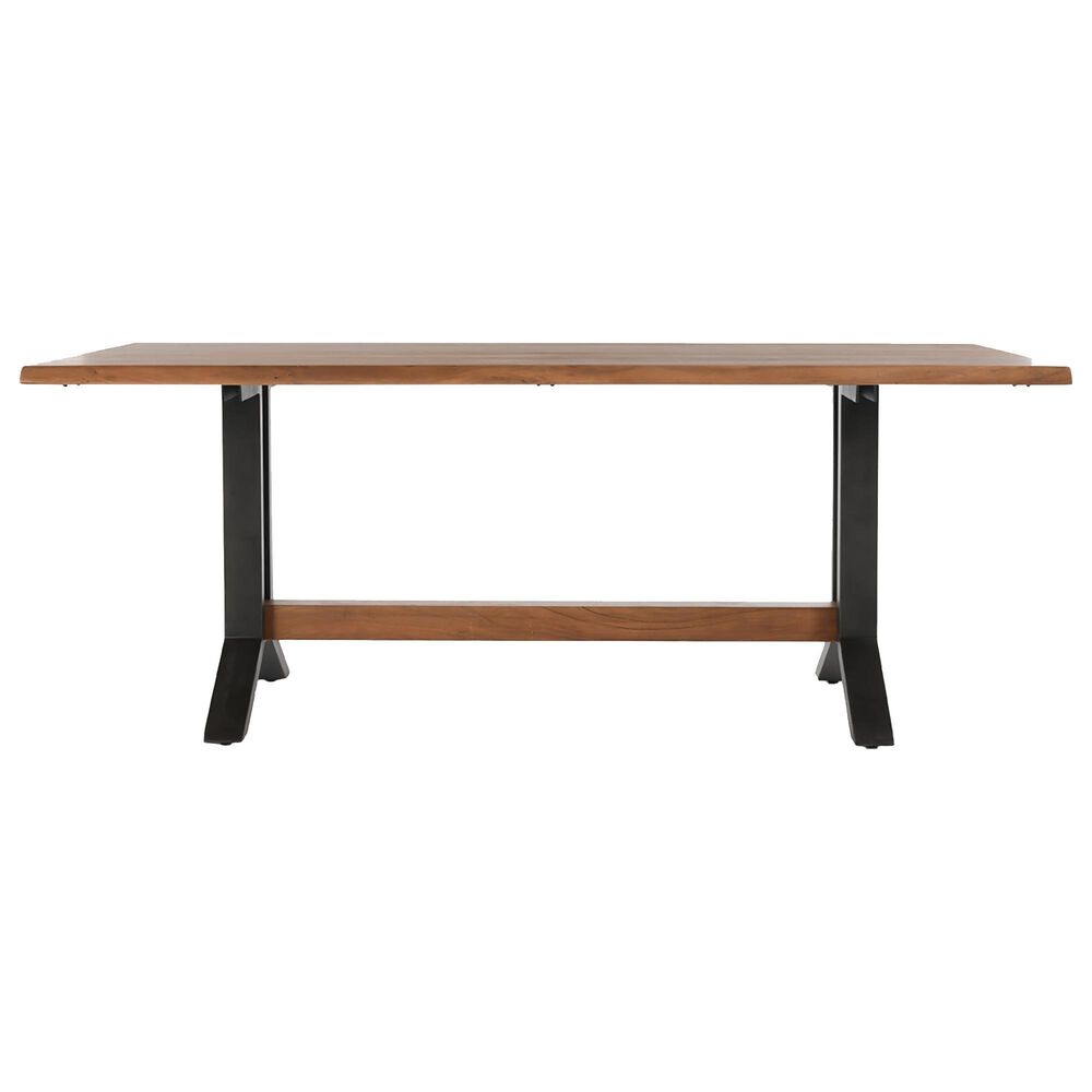 Classic Home Bellamy 78" Dining Table in Brown and Black - Table Only, , large