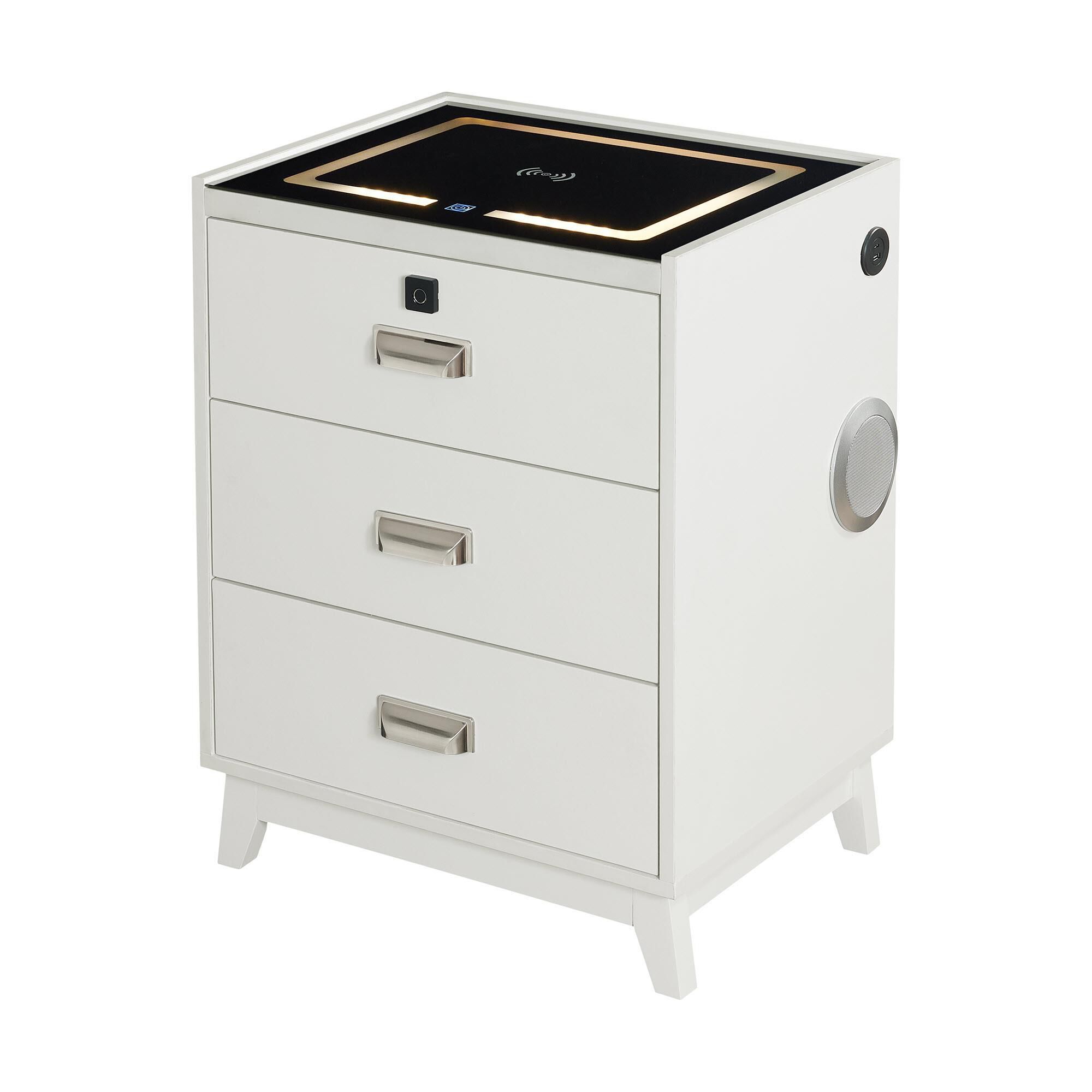 Mayberry Hill Rio 3-Drawer Nightstand in White