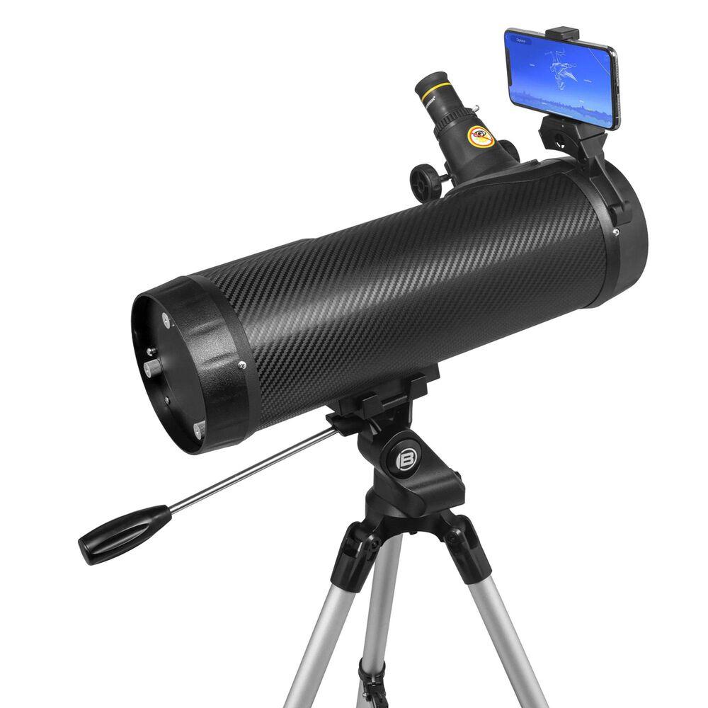 Explore One 114mm Reflector Telescope with Astronomy App in Black, , large