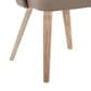 LumiSource York Side Chair with Brown Faux Leather Cushion in Whitewashed (Set of 2), , large