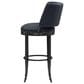 Armen Living Torres Bar Height Stool with Night Life Blue Upholstery in Antique Pewter, , large