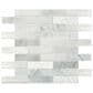 Dal-Tile SimplyStick Carrara White 12"x12" Brick Joint Mosaic Sheet, , large