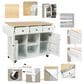 HOMLUX 53" Kitchen Island with Drop-Leaf in White, , large