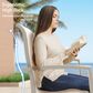 Hearth and Haven 5-Pieces Outdoor Dining Set with Stackable Chairs and Round Table in Sandstone, , large