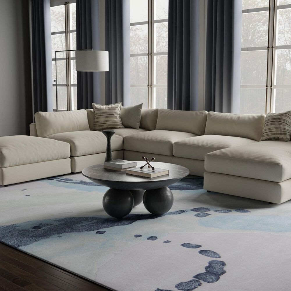 Feizy Rugs Kawai 9&#39; x 12&#39; Green and Blue Area Rug, , large