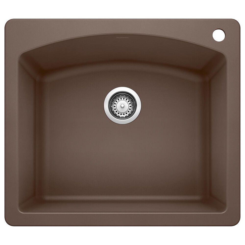 Blanco Diamond 25" Single Bowl Dual Mount Kitchen Sink in Cafe, , large