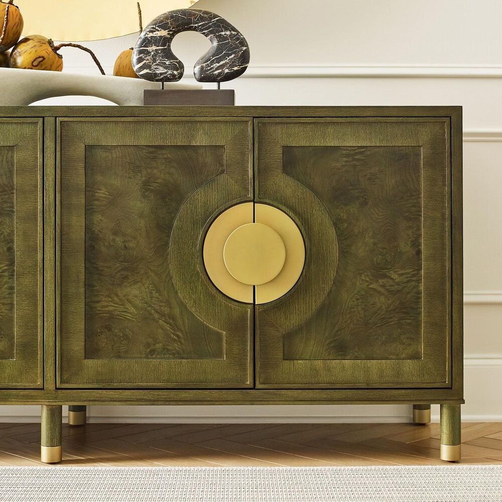 Uttermost Palais 4-Door Cabinet in Olive and Brass, , large