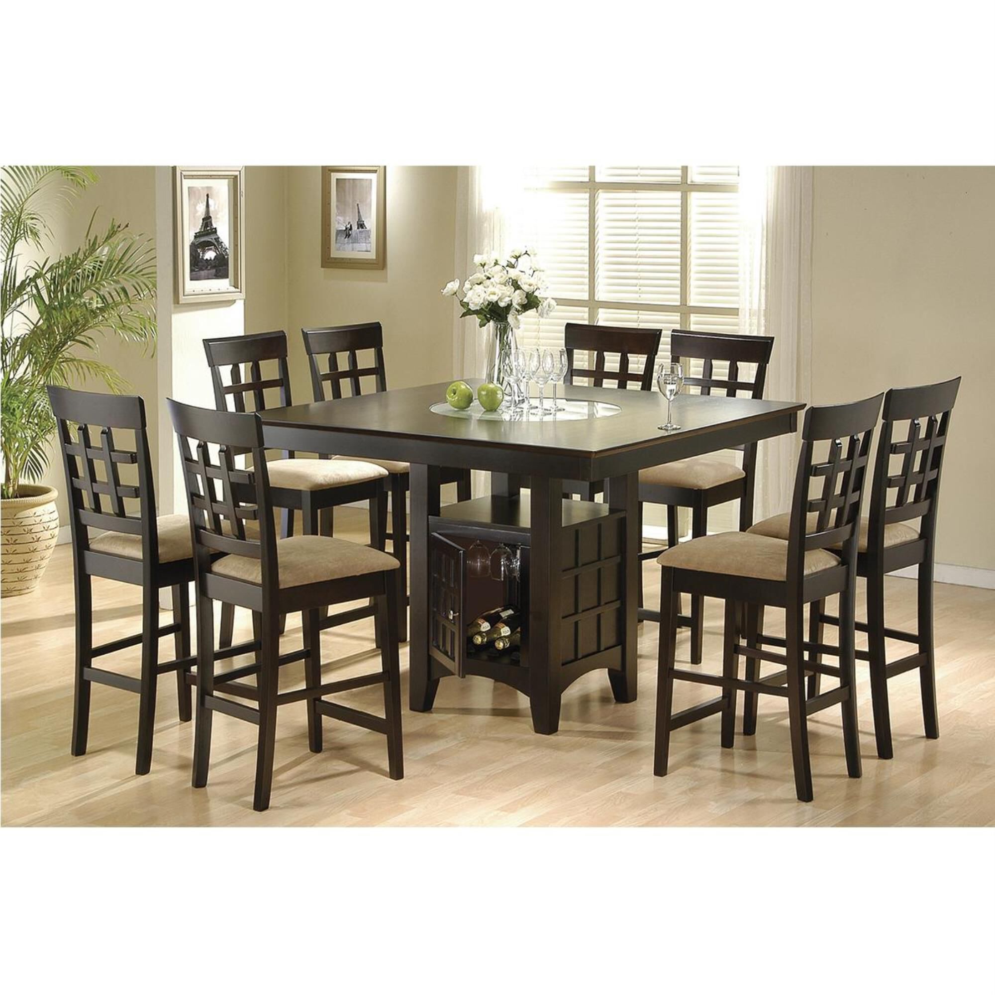 Pacific Landing Counter Height Dining Table with Storage Pedestal Base Table Only NFM