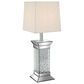 Maple and Jade Glam Table Lamp with Square Shade in Silver, , large