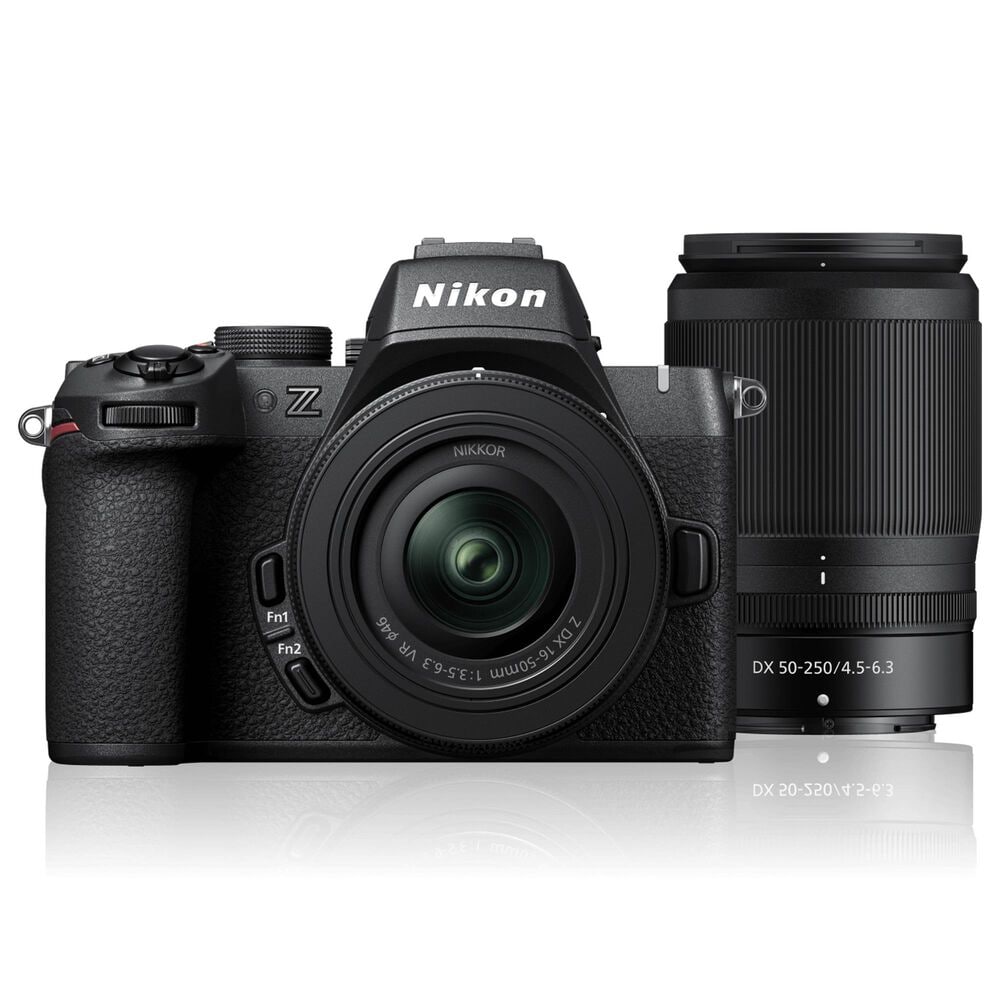 Nikon Z50II Mirrorless Camera with 16-50mm and 50-250mm Lenses in Black, , large